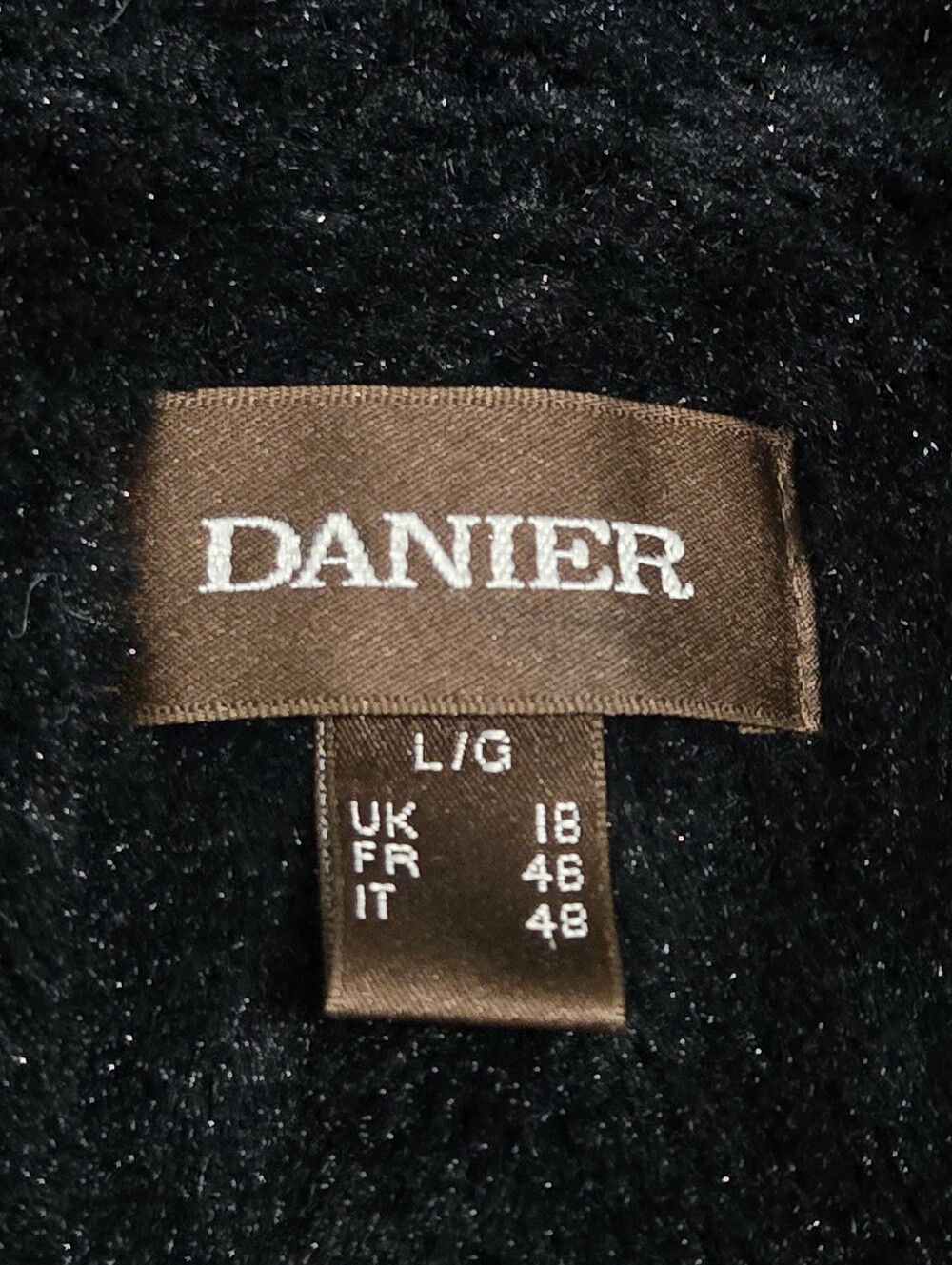 Danier Genuine Leather Coat Large Black Rabbit Fur Trim Quilted Sleeves - Picture 11 of 12